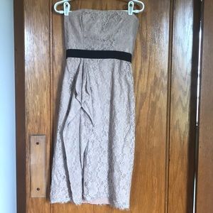 BCBG strapless lace dress